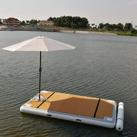 Île flottante gonflable pour sports nautiques avec technologie Drop Stitch et matériau PVC