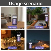 Lámpara Trampa para Mosquitos con Energía Solar, Montada en Pared, para Exteriores, Atracción por Luz UV, Modelo SJZ071, Venta al Por Mayor