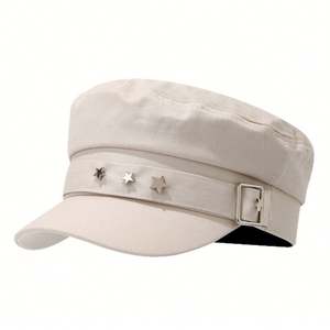Boina Plana para Mujer, Estilo Japonés Y2K, Diseño de Estrella, Moda Casual, Gorra de Capitán, Nueva Llegada 2025 - Product Image 5