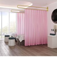 Support de rideau en fer forgé en U pour lit de beauté, rideau de séparation pour salon de beauté et physiothérapie