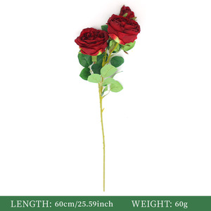 Rosas Artificiales Austin de 60 cm de Altura, Simulación Realista, Decoraciones para Bodas - Product Image 6