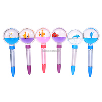 Stylo bille 3D promotionnel à flotteur liquide, stylo cristal personnalisable, cadeau de Noël, stylo bille créatif en cristal à motif de dessin animé