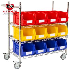सबसे ज्यादा बिकने वाली उच्च गुणवत्ता वाले फोल्डेबल फैक्ट्री वेयरहाउस वर्कशॉप वर्कशॉप प्लेटफॉर्म कार्ट हैंड ट्रक लॉजिस्टिक ट्रॉली - Product Image 4