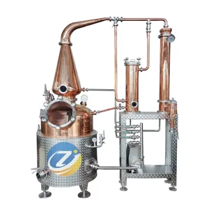 ZJ Copper Pot Still Gin And Whisky Distillery Equipment Beverage Wine Machines For Alcohol Production