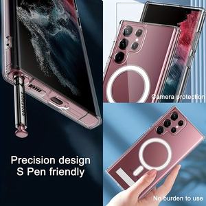 Funda de teléfono magnética para <span class=keywords><strong>Samsung</strong></span> <span class=keywords><strong>Galaxy</strong></span> S24 S23 S22 S21Ultra Fundas móviles con soporte Nuevos productos 2024 Contraportada con soporte - Product Image 5