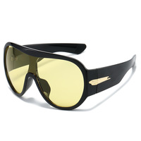 Lunettes de soleil Shield Wrap pour femmes, monture dorée, protection UV400, idéales pour les voyages, les fêtes, la rue et le quotidien