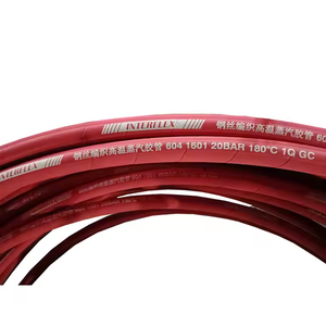 Nhiệt độ cao 1 inch Màu đỏ thủy lực ống hơi nước cao su Hose Hose với Chicago khớp nối - Product Image 4