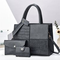 Sacs à main pour femmes 2026 – Sacs de créateur grande capacité avec fermeture éclair, style décontracté, ensemble de trois pièces en cuir PU