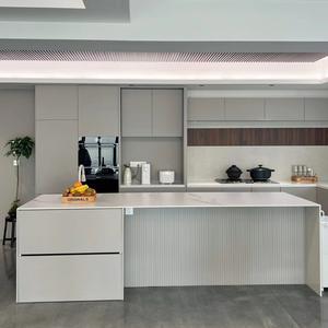 CBMmart Hochglanz lack Moderne europäische rahmenlose modulare Küchen schränke mit weich schließenden Schubladen für zeitgenössische Häuser - Product Image 4