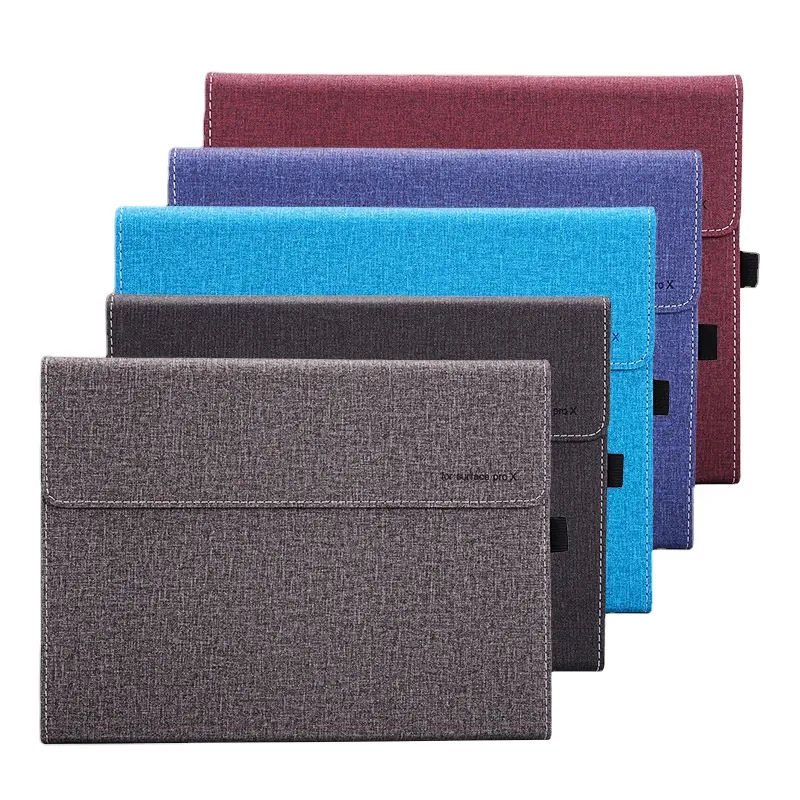 Woven Fabric Honeycomb Heat Dissipation Structure PC Cover Non Slip PU Leather Case For Microsoft Surface Pro 8 13 Inch 2022