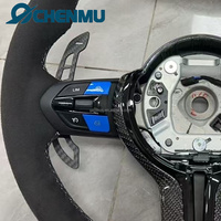 Volant de voiture en faux daim bleu M pour BMW F30 F10 F11F12 F18 F31F32 F45 F16 F06 F01F15 F20 F22 F25 avec palettes de changement de vitesse magnétiques