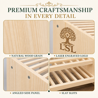 Étagère à épices en bois massif avec logo personnalisé, support de rangement incliné pour la décoration moderne de la maison, du bureau et de la cuisine