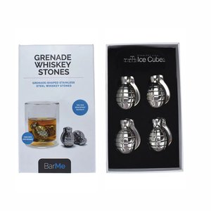 ก้อนน้ำแข็งสแตนเลสแบบใช้มือระเบิดใช้ซ้ำได้หินวิสกี้โลหะปลอดสารพิษเหมาะสำหรับแอลกอฮอล์ - Product Image 5