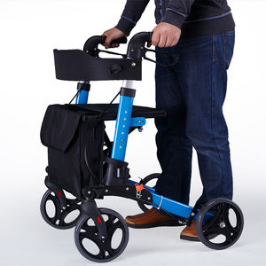 वरिष्ठ उच्च गुणवत्ता वाले हल्के फोल्डेबल एल्यूमीनियम मिश्र धातु टिकाऊ एडजस्टेबल वयस्क रोलेटर वॉकर - Product Image 1