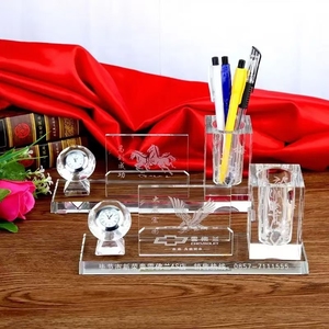 Giá để danh thiếp, giá để bút pha lê bán buôn Phúc Kiến, tích hợp tùy chỉnh, trang trí bàn làm việc văn phòng - Product Image 2