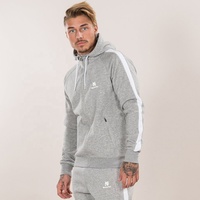 Sweat à capuche zippé pour homme, doublé en polaire écologique, grande taille, rayé, personnalisé, haute qualité, polyester/coton, Hawk Eye Sports (PayPal)
