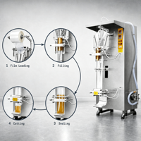 Équipement de remplissage et d'emballage simple d'utilisation pour le lait avec une machine de scellage efficace, machine de remplissage automatique de liquides