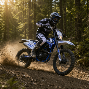 Motocicleta Todoterreno KT2 CB300 Refrigerada por Aire, Motocicleta <span class=keywords><strong>de</strong></span> Carreras Azul con Rueda Delantera <span class=keywords><strong>de</strong></span> 21 Pulgadas para Carreras <span class=keywords><strong>de</strong></span> Montaña - Product Image 5