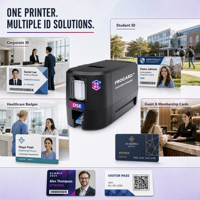 Printer Kartu PVC Entrust Sigma DSE 300dpi, Printer Kartu Satu Sisi/Dua Sisi untuk Karyawan, Pelajar, Kontrol Akses, USB, Ethernet