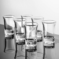 10ml 20ml 40ml 60ml vin sans plomb Whisky Tequila Vodka boire une tasse à gorgée spiritueux verre à Shot