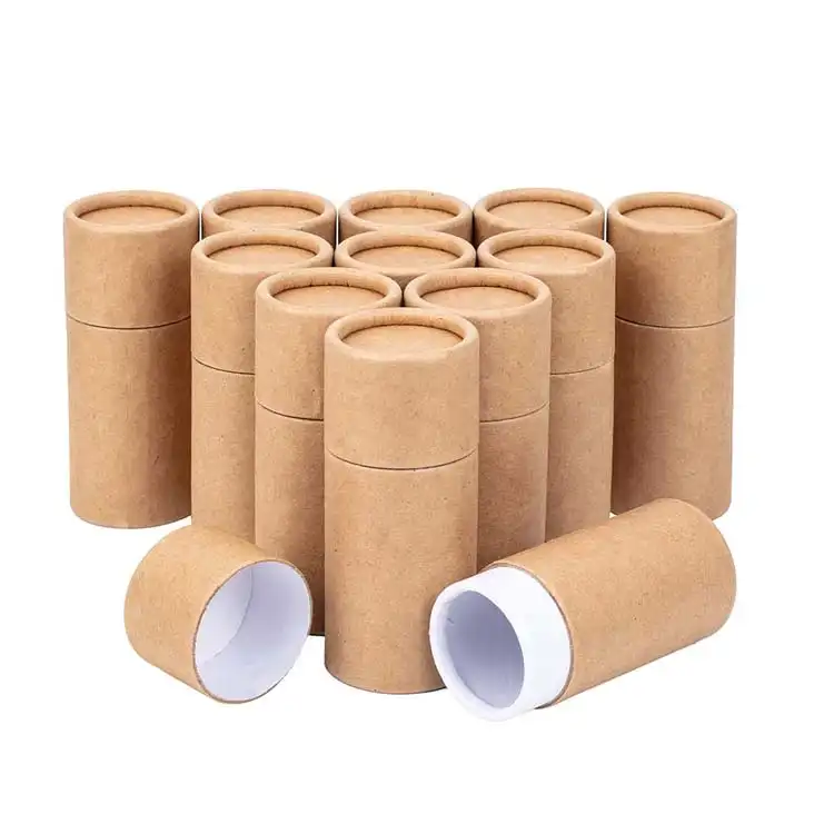 Contenedor cilíndrico de cartón en polvo, para té, café, avena, tubo de Papel Kraft para embalaje de papel de grado alimenticio