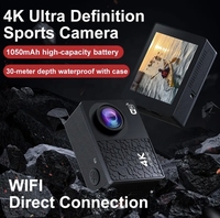 4K UHD 2,0-Zoll-LPS-HD-Bildschirm Action-Kamera WiFi Unterwasser helm Fahrrad Video aufzeichnung Sport kamera Ocean Digital Camcorder