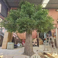 A199-Faux arbre à feuilles pour la maison et le jardin, grand arbre banian artificiel pour la décoration intérieure et extérieure