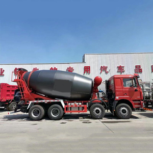 รถผสมคอนกรีต SHACMAN สีแดง 8x4 ถังบรรจุปูนซีเมนต์ 12 ลูกบาศก์เมตร รถบรรทุกสำหรับงานก่อสร้างหนัก - Product Image 2