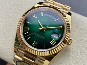 Reloj Mecánico de Buceo de Lujo, Super Calidad, 40 mm, Fábrica AR, Acero 904L, Movimiento ETA 3255, 228238, Peso 207 g, Verde Degradado - Product Image 3