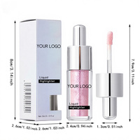 Fard à paupières liquide multi-usages à marque privée, 10 teintes avec une finition soyeuse et lisse, imperméable, illuminateur liquide