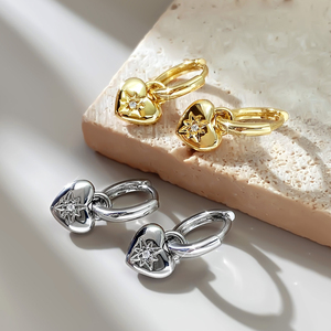 Pendientes de Aro Gruesos de Latón con Circones Impermeables y Modernos para Mujer, Chapados en Oro de 18K, Ideales para Fiestas y Bodas - Product Image 3