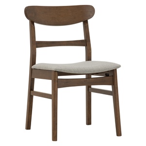 Durable Cocoa colour malaysian Oak MARLO Dining Chair Rustic Dark Wood Chair with Sturdy <b>Frame</b> Modern Dining Room Hospitality - Product Image 1