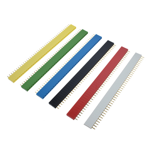 Connecteur de tête 1x40 broches, 2.54mm, prelo, blanc, emporte-pièce, noir, bleu, 1x40mm - Product Image 1