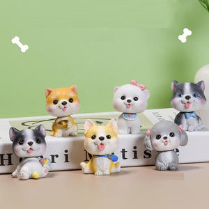 Nouvelles figurines mignonnes Wang Xingyu qui secouent la tête, chien Chai de dessin animé, chiot Teddy, artisanat en résine fait main, vente en gros immédiate - Product Image 1