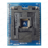Adaptateur de prise QFP44 pour circuit intégré Atmega QFP44-DIP44, programmeur RT809H XELTEK