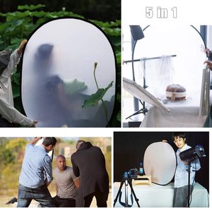 Panneau Réflecteur 5 en 1 30/60/80/110cm, 60*90cm, 90*120cm, Diffuseur de Lumière Noir, Or, Argent, Blanc pour Photographie - Product Image 3