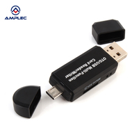 Lector de Tarjetas SD USB C, Lector de Tarjetas Micro SD TF, Lector de Tarjetas de Memoria de Doble Ranura con USB-A y Tipo-C, Adaptador OTG para Teléfono Android