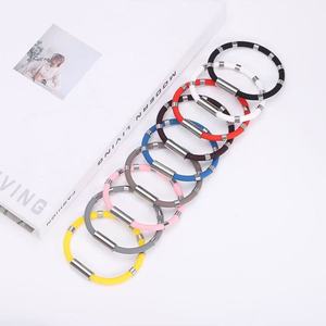 Silicone <b>Exercise</b> <b>Band</b> 8 Ring Enhanced Pink Waterproof For Pregnancy And Sports Wear - Product Image 2