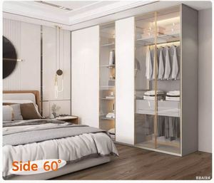 SANTOPOVA Customizable Modern Bedroom Furniture Hanging Rod and <b>Drawer</b> <b>Storage</b> Wardrobe Cloth Organizer - Product Image 3