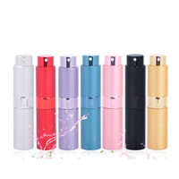 Luxe 5ml 8ml 15ml 20ml torsion ouverte Mini Portable voyage taille Fine brume rechargeable métal vaporisateur parfum atomiseur bouteille