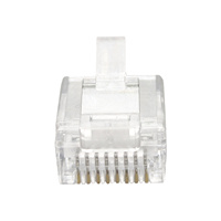 Earu RJ45 8P8C connecteur de corps court à sertir, plaqué or, câble réseau modulaire, Ethernet LAN, connexion non blindée