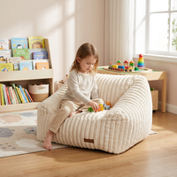 Hochwertiger Kinder-Sitzsack-Sessel mit Tragegriff & Waschbarem Bezug, Weiche Schaumstoff-Füllung für Kinder