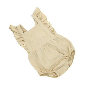 Tuta per <span class=keywords><strong>neonato</strong></span> in mussola con collo quadrato <span class=keywords><strong>senza</strong></span> <span class=keywords><strong>maniche</strong></span> in tinta unita Casual per <span class=keywords><strong>neonato</strong></span> - Product Image 4