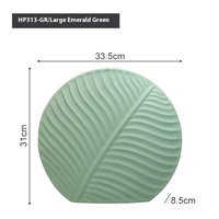 Moderne Home & Wedding Tisch dekoration Keramik blatt vase mit künstlichem Blumenstrauß halter Porzellan Blumentopf behälter