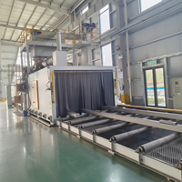 Machine de sablage à convoyeur à rouleaux automatique pour structures en acier, ligne de décapage de la rouille pour tuyaux continus et poutres en H de grande capacité