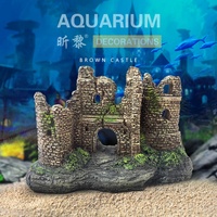 Décor d'aquarium Antique en résine, ornement de style romain, grotte de château, accessoire de réservoir de poissons, décoration