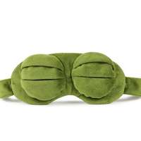 Masque pour les yeux de sommeil en peluche douce avec les yeux bandés Masques de sommeil de voyage Super doux Funny Frog Stuffed Eye Cover pour enfants filles et adultes