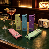 Briquet rectangulaire mince jetable pour usage quotidien, flamme turbo réglable, haute qualité, pas cher
