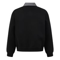 Sweat-shirts d'hiver épais 420g pour hommes, style urbain, effet deux-pièces, coupe décontractée, anti-plis, col à revers à carreaux, hauts décontractés