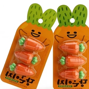 Juego de Borradores 3D con Forma de Zanahoria para la Escuela, al Mejor Precio, Borradores Económicos al por Mayor, Regalo Promocional de Papelería de Alta Calidad para Niños, para Exámenes - Product Image 1